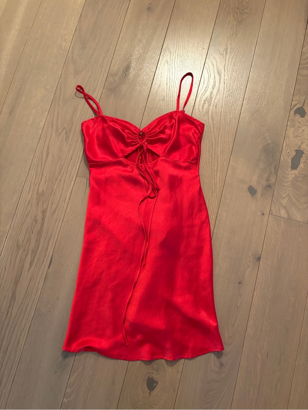 Motel Rocks Red Satin Slip Cutout Mini Slip Dress Size Small